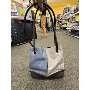 Calvin Klein Gabrianna Two Tone Bubble Lamb North/South Key Item Tote